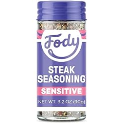 Fody Foods Steak Seasoning, 3.2 Oz | Garlic and Onion Free, Low FODMAP Certified, Gut & IBS Friendly, Vegan, Non-GMO, Gluten Free, Keto Friendly