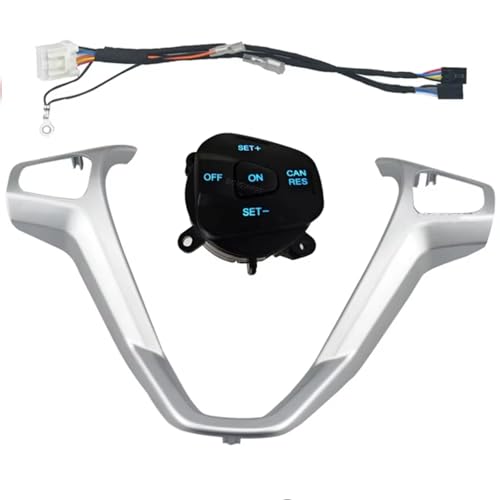 Cubierta de volante con botones de crucero de alta calidad para panel de Ford Fiesta MK7 MK8