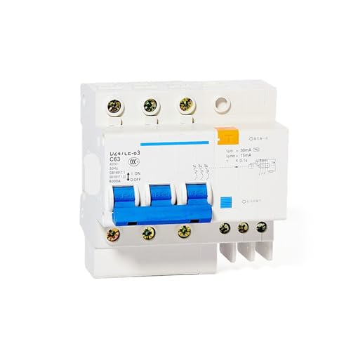 Disjoncteur de fuite triphasé DZ47LE élimine les risques d'électrisation 50A 30mA
