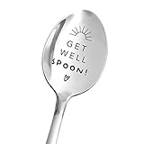 Aakihi Get Well Spoon - 1 Stainless Steel Funny Teaspoon - Recovery Gift for Women, Men, Teens & Best Friends