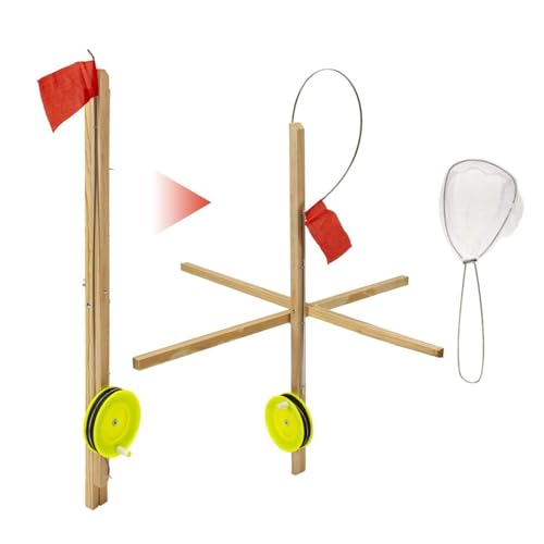 Accessoires de pêche sur glace avec base inclinée et plateforme en bois
