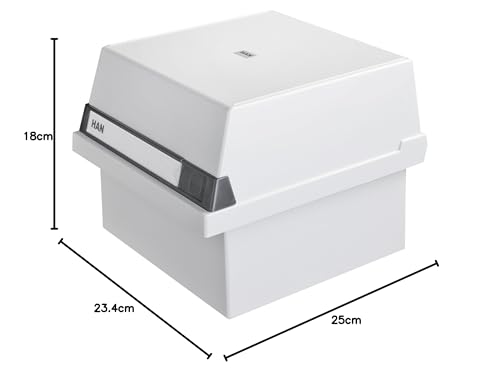 Cajón para tarjetas A5 horizontal Han 965-11 gris de gran capacidad 6