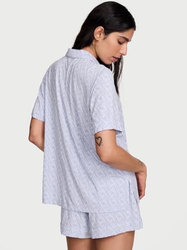 Image of Victoria's Secret Modal Pajama Set, Short Sleeve Button Down Shirt and Shorts, Sleepwear for Women (XS-XXL)