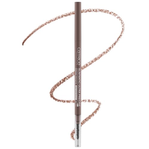 CATRICE Slim'Matic Ultra Precise Brow Pencil 030 Dark – Augenbrauenstift mit präziser Mine & Bürstchen – Natürliches, langanhaltendes Finish – Make-up Vegan & Wasserfest – 0,05g