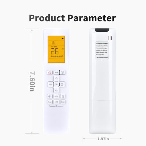 MOVHEIYL RG10B(G)/BGEF AC Replacement Remote Control for Midea/Samsung/Cooper & Hunter/Carrier/Perfect Aire/SystemAir/Sharp/Electrolux Mini Split A/C Wall Mount Ductless Air Conditioner & Heat Pump by MOVHEIYL - Used condition - Image 7