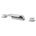 Sumerain Roman Tub Faucets Brushed Nickel,Waterfall Spout for High Flow Rate,Include Valve and Trim Set