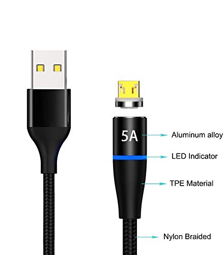Cabo Magnético Turbo 5A (MICRO USB) Carga rápida e transferência de dados Cabo de carregamento rápid