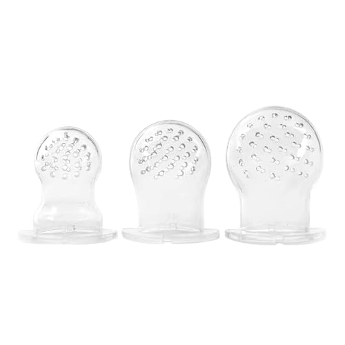 Image of Moss and Fawn Extra Feeder Tops for the Forage Feeder - Soothing Silicone Frozen Breast Milk Popsicle & Baby Food Teething Toy, Pacifier Fruit Feeder & Teether - BPA, PVC & Phthalate-Free - One Color