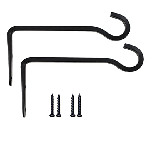 HH-LIFE 2er Set Metall Wandhaken Aufhängevorrichtung Schwarz