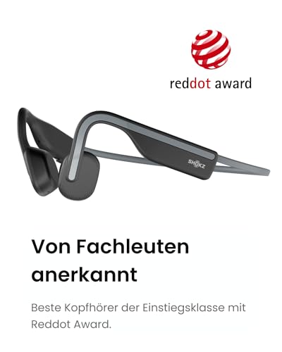 SHOKZ OpenMove Bluetooth Kabellos Kopfhörer, Knochenschall Bone Conduction Wireless Headset, Wasserdicht Staubdicht Sport für Workout Laufen Joggen, 6H Spielzeit, Slate Grey – Bild 5