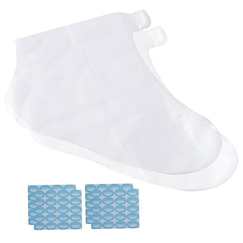 NOLITOY 4 Sets Disposable Foot Mask Overnight Spa Socks Foot Spa Socks Foot Soaking Covers Pedicure Socks Moisturizing Socks Pedicure Covers Pedicure Feet Covers Socks Plastic