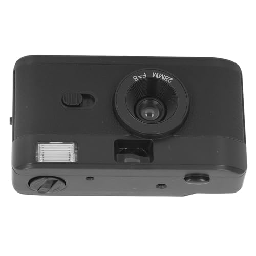 Cámara Retro de 35 Mm, Cámara de Película de 35 Mm, Vidrio óptico ABS, Flash Incorporado para Fotografía (Black) - imagen 7