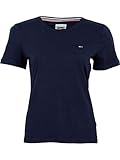 Tommy Hilfiger Camiseta Tjw Slim Jersey con Cuello C para Mujer, Azul Marino (Twilight Navy), S