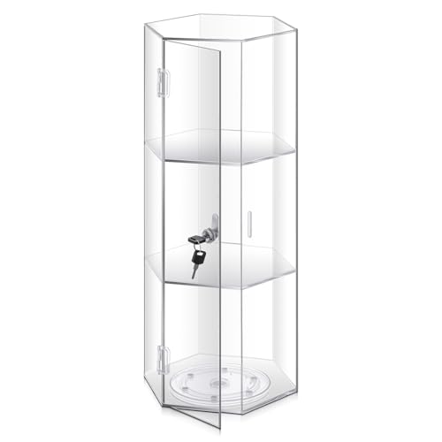 24 Rotating Jewelry Display Case with Lock