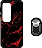 Funda para Nubia Neo 5 GT + Anillo Giratorio Negro - WZ12 | Soporte Giratorio 360° con Anillo de Tracción Negro, Funda Protectora de Silicona Suave para Nubia Neo 5 GT (6,8") 2