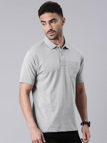 Image of Classic Polo Men's Half Sleeve Polo Neck Authentic Fit Solid Cotton T-Shirt