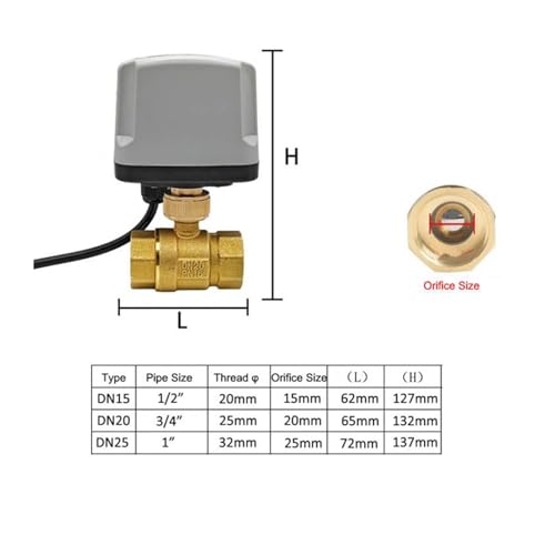 Válvula de bola automatizada para sistemas de riego y fontanería doméstica DN15 6