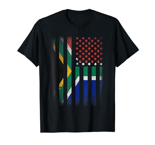 American South African Flag South Africa Usa America T-Shirt