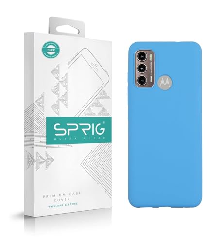 Image of SPRIG Compatible with Motorola G60 Liquid Silicone Premium Back Cover Drop Tested Shock Proof Mobile Case for Men, Women, Boys and Girls with Camera Protection (Navy Blue)