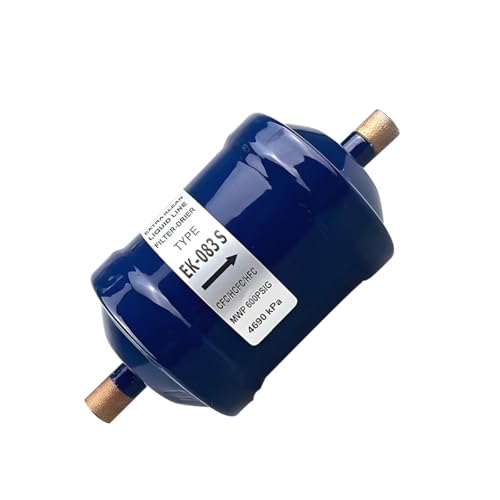 HZEL 3/8 Liquid Line Filter Refrigerant Drier EK-083S Sweat Flow Filter Dryer for Heat Pump & Straight Cool Air Conditioners Auto Accessories Compatible with R22 R134a R404A R407C