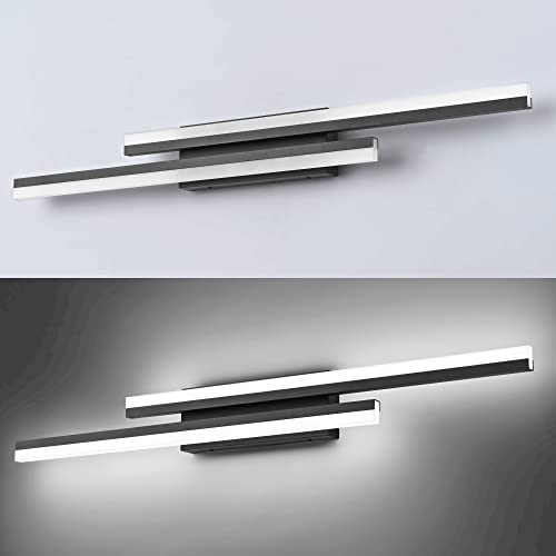 Image of PRESDE 40 inch LED Bathroom Vanity Light, Modern Black Wall Bar Fixture Over Mirror Dimmable