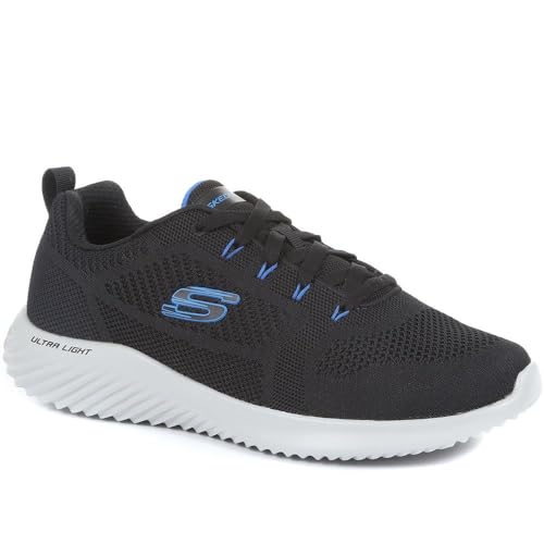 Image of Skechers Men Bounder Rinstet Sneakers Black /Blue, 6 UK
