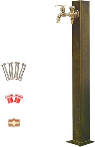LoiYtrd Fuente de Columna de Agua for Exteriores de Acero Inoxidable(65cm)