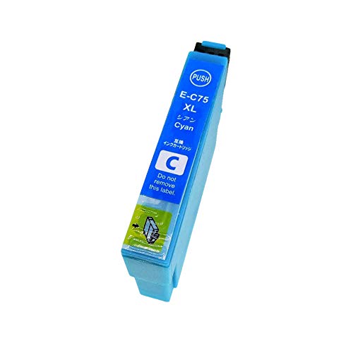 Amazon.co.jp: ICC75 単品 大容量 シアン EPSON エプソン IC75 IC 75