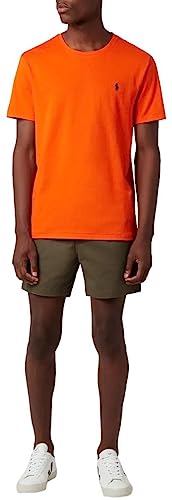 Image of Polo Ralph Lauren Mens Crew Neck T-Shirt (XL, SailingOrange), X-Large