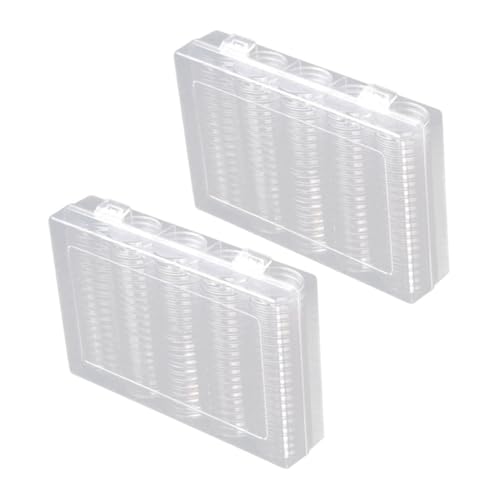 DOITOOL 2 sets cajas organizadoras transparentes para monedas miniatura 1
