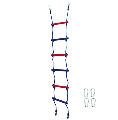 Lily's Things Climbing Ladder Attachment | Double Slackline Accessories For Slackline Obstacle Course | Ninja Slackline Outdoor Accessories For Kids #TOP27