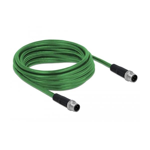 Delock Network Cable M12 4 Pin D-Coded TPU 5m