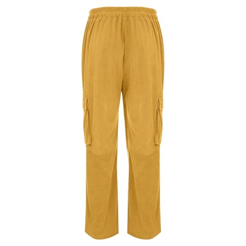 Corduroy Pants Men Lightweight Loose Casual Joggers Baggy Sweatpants Big and Tall Cargo Pants for Men with Pockets4