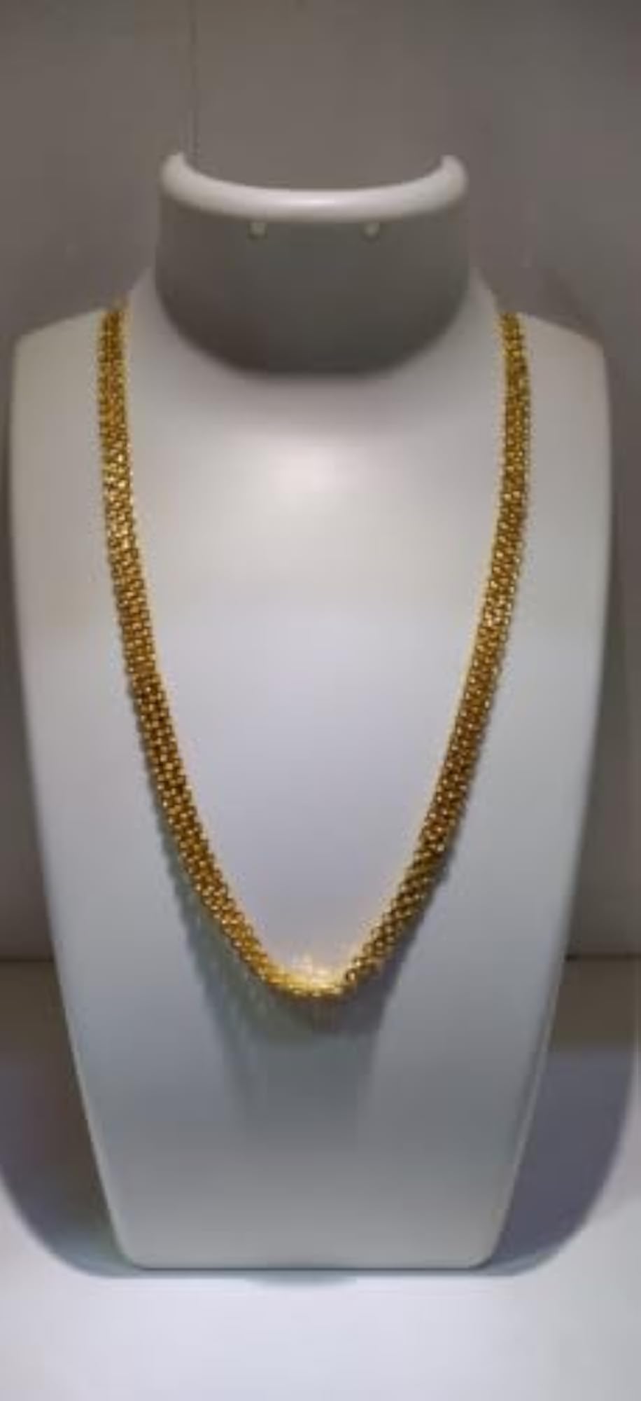 Men's Gold Plated Chain Necklace, Elegant Design