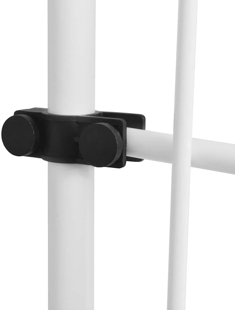 Close-up of the support pole clamp