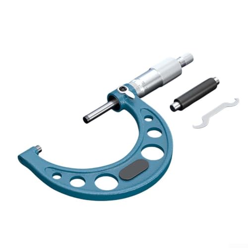 Set di micrometri esterni, struttura in acciaio legato, precisione di graduazione 0,000 cm, gamma da 0-25 mm a 75-100 mm, garantendo misurazioni accurate di lavorazione (50-75 mm)