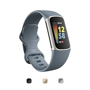 Fitbit Charge 5 activiteitstracker inclusief 6 maanden Premium-lidmaatschap, een batterijduur tot 7 dagen en dagelijkse hertelscore
