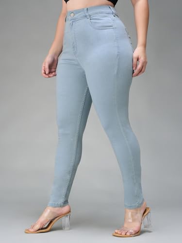 Image of Miss Chase A+ Women's Wide-Leg High Rise Regular Length Stretchable Denim Jeans