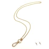 Lanyards for ID Badges Necklace Chain Lanyard for Keys Gold Stainless Steel ID Badge Holder