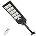 wowspeed 600 W Outdoor Solar Street Light with Remote Control, 6500 K 1080 LEDs Solar Street Light Outdoor Motion Detector IP65 Waterproof LED Solar Street Lights for Street Garage Garden