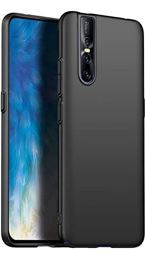 Image of Mobile Back Cover Case for Vivo V15 Pro (Silicone Case|CameraProtection|Black SC1510)