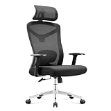 MARK ADLER Manager 2.6 ergonomiczne krzesło biurowe – krzesło biurowe – krzesło komputerowe z regulowanym podparciem lędźwiowym – krzesło obrotowe z funkcją przechylania – siatka – do 150 kg – czarne