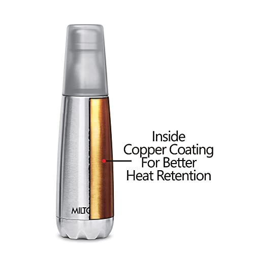 Milton Vertex 750 Vacuum Insulated Thermosteel Water Bottle/Flask | 25 Oz | 750 Ml | 24 Hours Hot & Cold, 18/8 Stainless Steel, Bpa Free, Food Grade, Leak-Proof | Silver #TOP3
