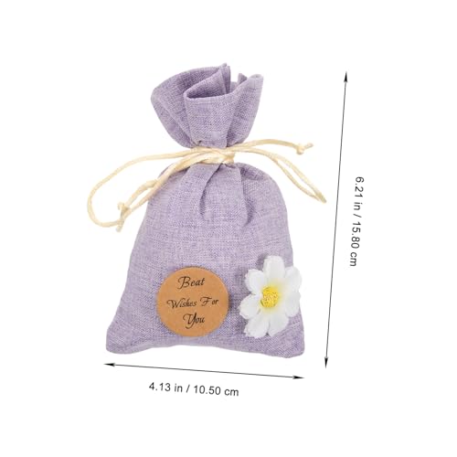 10 bolsas decorativas de algodón con cordón miniatura 2