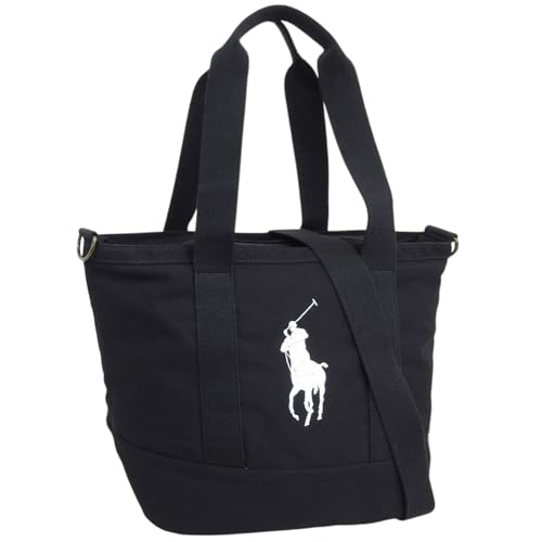 [ラルフローレン] バッグ メンズ レディース トートバッグ ショルダーバッグ 2WAY コットン ブラック 9AR023 GAZ RALPH LAUREN A4対応 [並行輸入品]