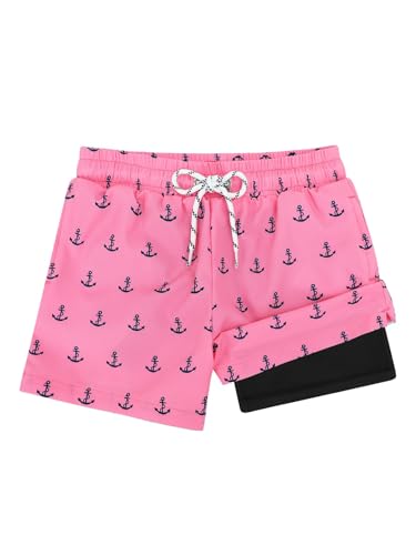 Century Star Boys Swim Trunks with Compression Liner Boys Bathing Suit Toddler Swim Trunks Beach Board Shorts Swimwear