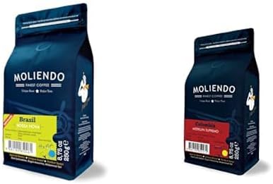 Moliendo Finest Coffee Brasil Bossa Nova Yöresel Kahve (Öğütülmüş Filtre Kahve) 250 g ve Colombia Medellin Supremo Yöresel Kahve (Öğütülmüş Filtre Kahve) 250 g