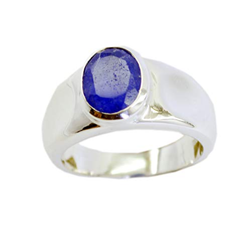 Bague saphir bleu indien en argent parfait pour sublimer vos tenues