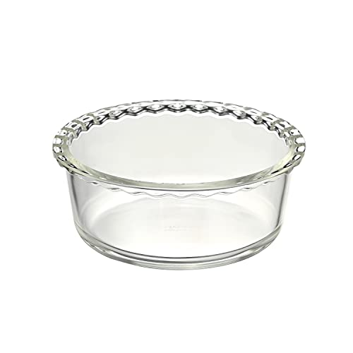 HARIO HWCK-100-BK Heat Resistant Glass Whole Cake Mold, No. 5, 33.4 fl oz (1000 ml), BUONO kitchen Clear Au Gratin Dish, Made in Japan