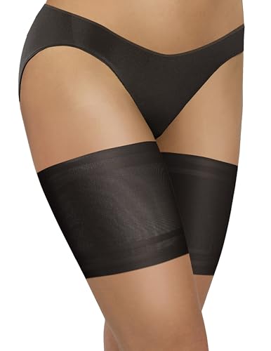 sesto senso Oberschenkelbänder Sexy Elastische Anti-reibung mit 4 Silikonstreifen Glatt Schwarz 60-65 M